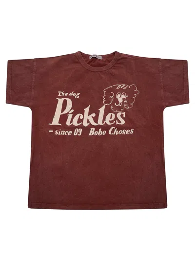 Bobo Choses Mini Graphic T-shirt Featuring A Playful Dog In Marrone