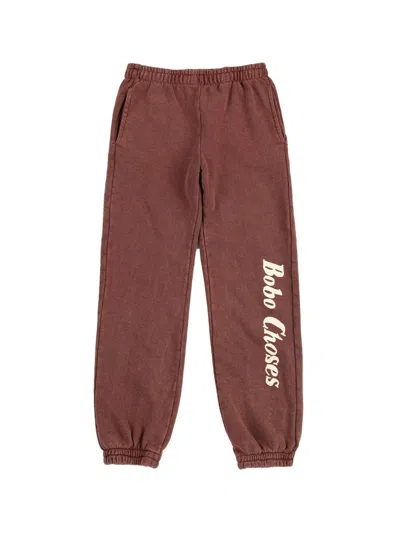 Bobo Choses Mini Jogging Pants For Boys In Brown