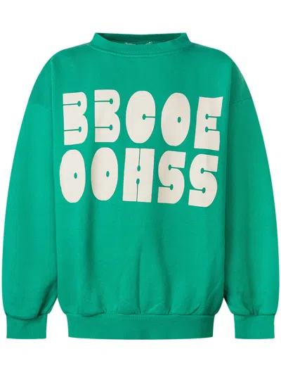 Bobo Choses Mini Logo Front Sweatshirt In Green