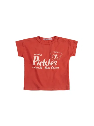 Bobo Choses Mini Pickles The Dog T-shirt In Red