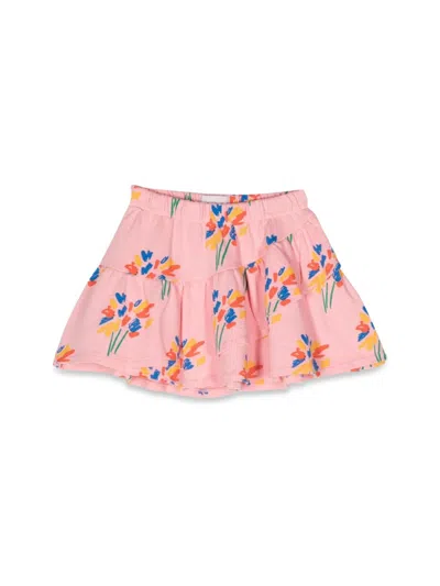 Bobo Choses Mini Ruffle Skirt With Playful Fireworks Design In Pink