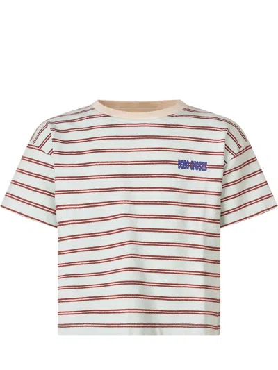 Bobo Choses Mini Striped T-shirt In Light Blue