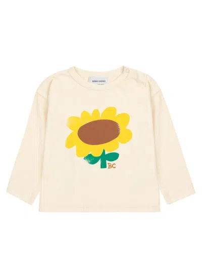 Bobo Choses Mini Sunflower Graphic T-shirt In White