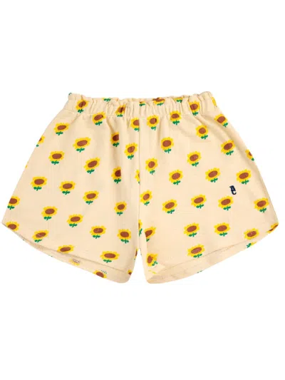 Bobo Choses Mini Sunflower Shorts In Yellow