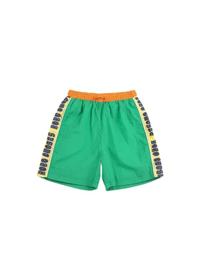 Bobo Choses Mini Tracksuit Bermuda Shorts For Boys In Green