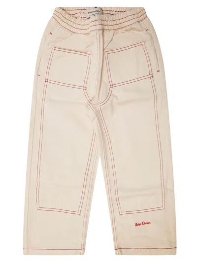 Bobo Choses Kids'  Mini Twill Trousers In Neutral