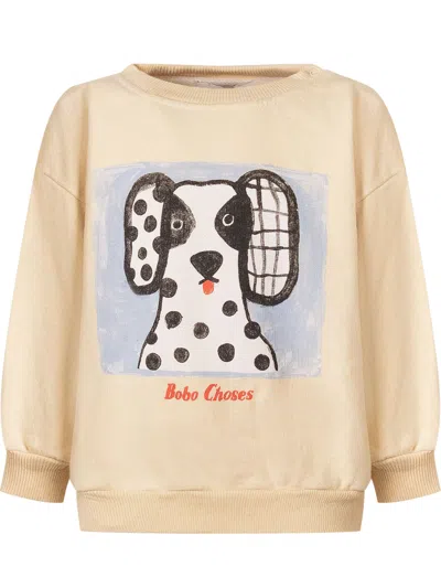 Bobo Choses Mini Van Dog Sweatshirt With Stampaint In Yellow
