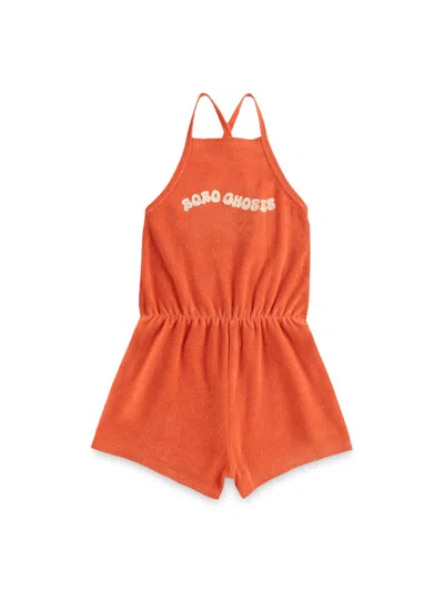 Bobo Choses Mini Wavy Overall Set For Girls In Red