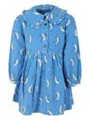 Shop Bobo Choses Moon-print Dress In Blue