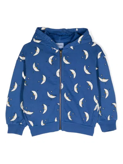 Bobo Choses Kids' Moon-print Hoodie In Blue