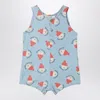 Bobo Choses Morning Egg Blue Romper In Blue