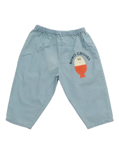 Bobo Choses Morning Egg Denim Pants In Blue