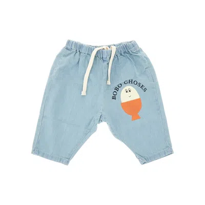 Bobo Choses 'morning Egg' Light Denim Pants Kids In Blue