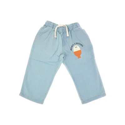 Bobo Choses 'morning Egg' Light Denim Pants Kids In Blue
