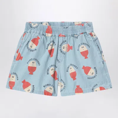 Bobo Choses Morning Egg Mini Shorts In Blue