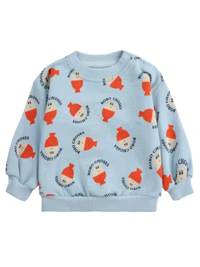 Bobo Choses Morning Egg Sweatshirt In Baby Blue
