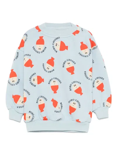 Bobo Choses Babies' Morning Egg Sweatshirt In Blue