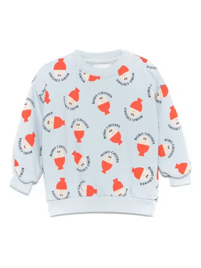 Bobo Choses Babies' Morning Egg Sweatshirt In Blue