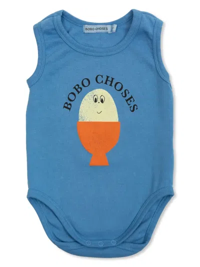 Bobo Choses Babies' Mourning Egg Bodysuit In Blue