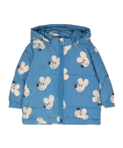 Bobo Choses Mouse Allover Hooded Jacket In Blue