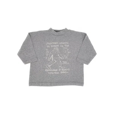 Bobo Choses Kids' 'mr. Footish' Cotton T-shirt In Gray