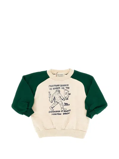 Bobo Choses Kids' Mr. Footish Graphic-print Raglan-sleeve Sweater In Neutrals