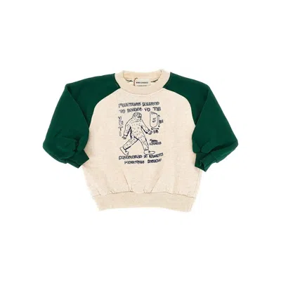 Bobo Choses Mr. Footish Raglan Sweatshirt In Green