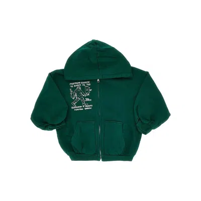 Bobo Choses Mr. Footish Zipped Hoodie In Green