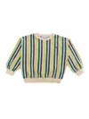 Bobo Choses Striped Cotton Terry Sweatshirt In Multicolor