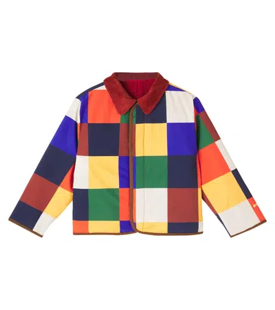 Bobo Choses Kids' Multicolor Tiles Reversible Teddy Jacket