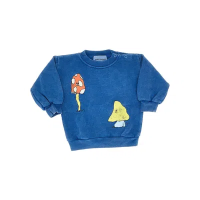 Bobo Choses Kids' 'mush Monster Duo' Crewneck Sweatshirt In Blue