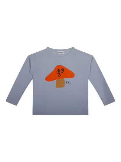 Bobo Choses Kids' Mushroom Graphic T-shirt In Blue