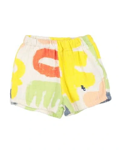 Bobo Choses Babies'  Newborn Boy Shorts & Bermuda Shorts Yellow Size 3 Cotton In Multi