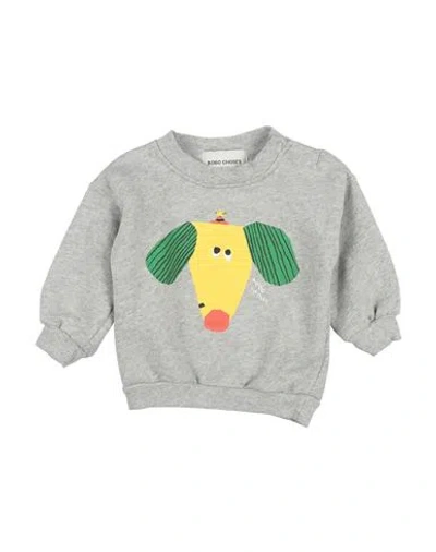 Bobo Choses Babies'  Newborn Boy Sweatshirt Grey Size 3 Organic Cotton In Gray