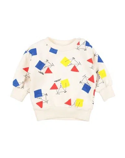 Bobo Choses Babies'  Newborn Boy Sweatshirt Ivory Size 3 Organic Cotton In White