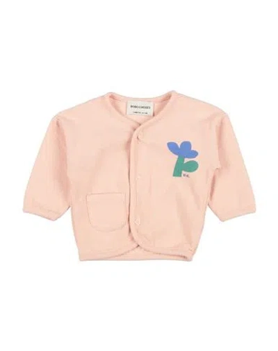 Bobo Choses Babies'  Newborn Girl Cardigan Blush Size 3 Organic Cotton In Pink