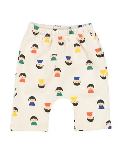 Bobo Choses Babies'  Newborn Girl Pants Beige Size 3 Organic Cotton, Elastane In Multi
