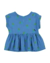 Bobo Choses Newborn Girl Top Blue Size 3 Viscose, Linen In Blue