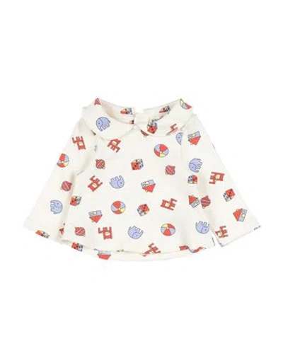 Bobo Choses Babies'  Newborn Girl T-shirt Ivory Size 3 Cotton In White
