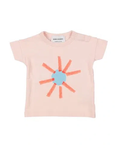 Bobo Choses Babies'  Newborn Girl T-shirt Pink Size 3 Organic Cotton In Burgundy