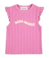 Bobo Choses Pink Tank Top For Girl With Logo In Pink