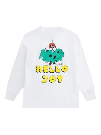 Bobo Choses Kids' Oraganic Cotton Long Sleeve T-shirt In White