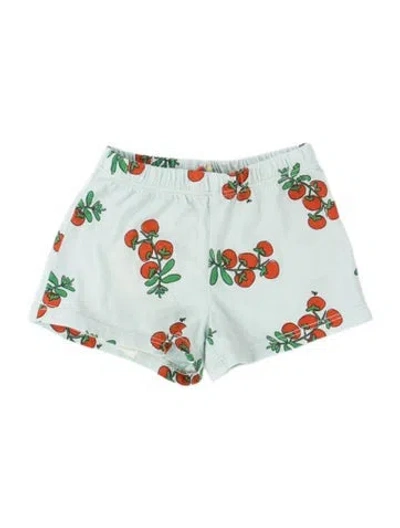 Pre-owned Bobo Choses Babies' Organic Cotton Blue And Multicolor Patterned Shorts With Elastic Waist