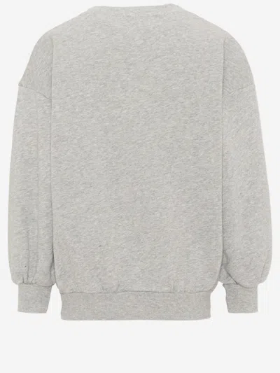 Bobo Choses Organic Cotton Crew Neck Sweatshirt In Gray