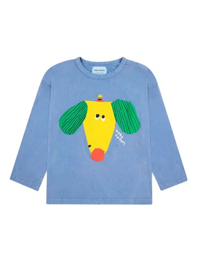 Bobo Choses Kids' Organic Cotton Long Sleeve T-shirt In Blue