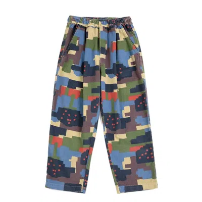 Bobo Choses Paint Forest All-over Corduroy Pants In Organic Cotton In Blue