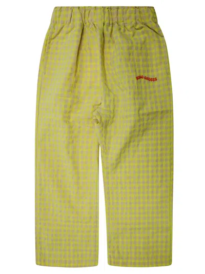 Bobo Choses Kids'  Panta Coulotte Vichy In Yellow