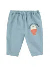 Bobo Choses Cotton Denim Pants In Blue