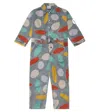 Bobo Choses Party Time Printed Cotton Jumpsuit In Grey