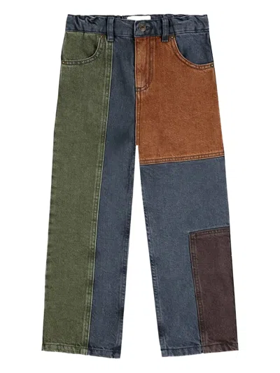 Bobo Choses Kids' Patchwork Denim Trousers In Multi